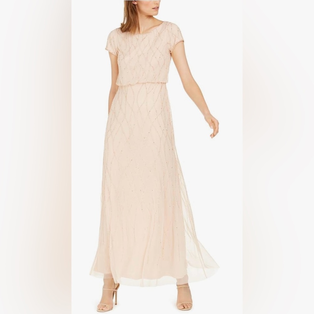 Adrianna Papell Blush Pink Gown - Picture 4 of 15